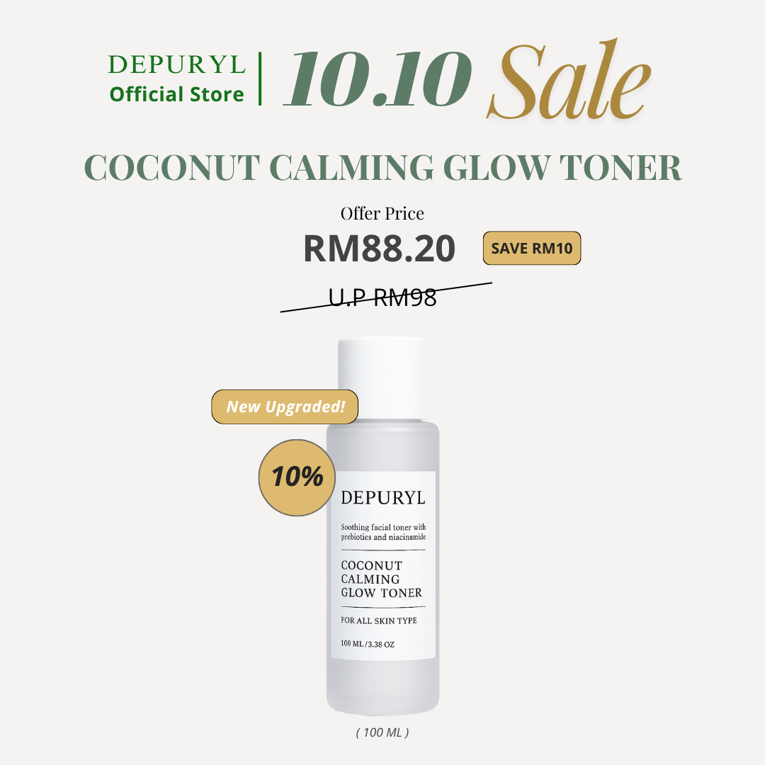 COCONUT CALMING GLOW TONER 100ml - Newly Upgraded with Glow Booster