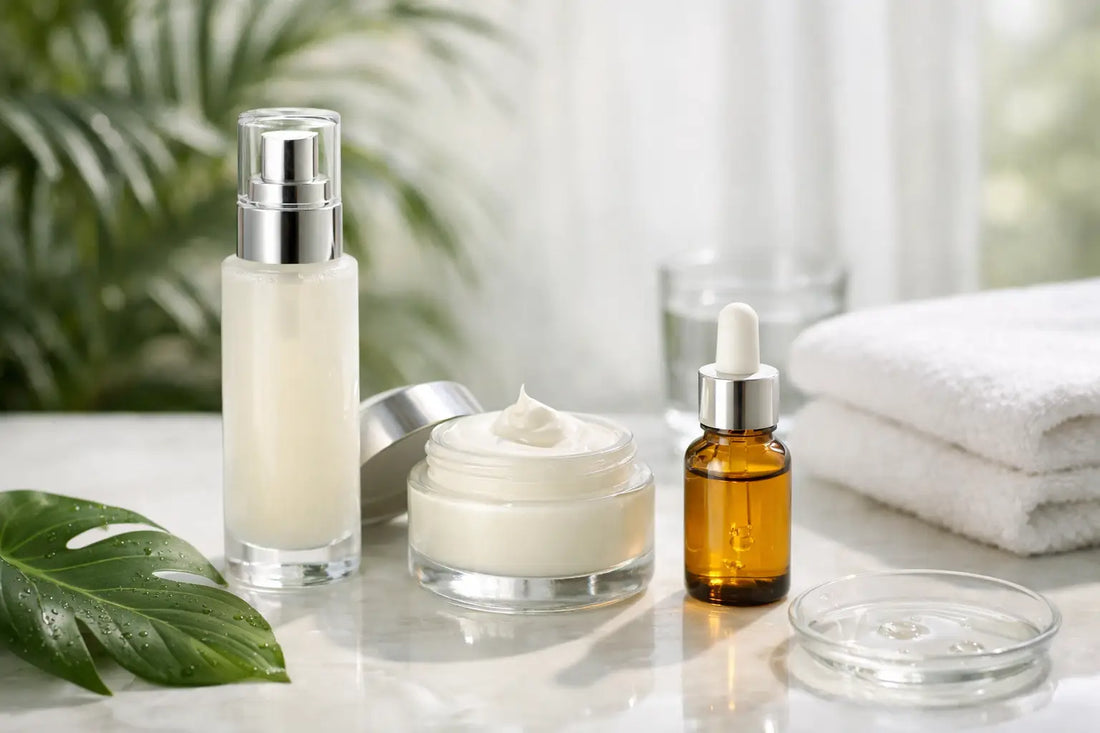 Three Step Glow Routine Example for Humid Skin