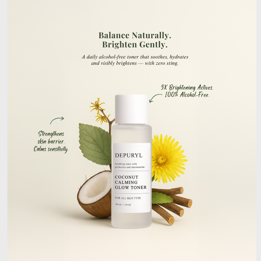 COCONUT GLOW PREP DUO [ Cleanser + Toner ] [FREE MINI SERUM 5ML] [ FREE SHIPPING ]