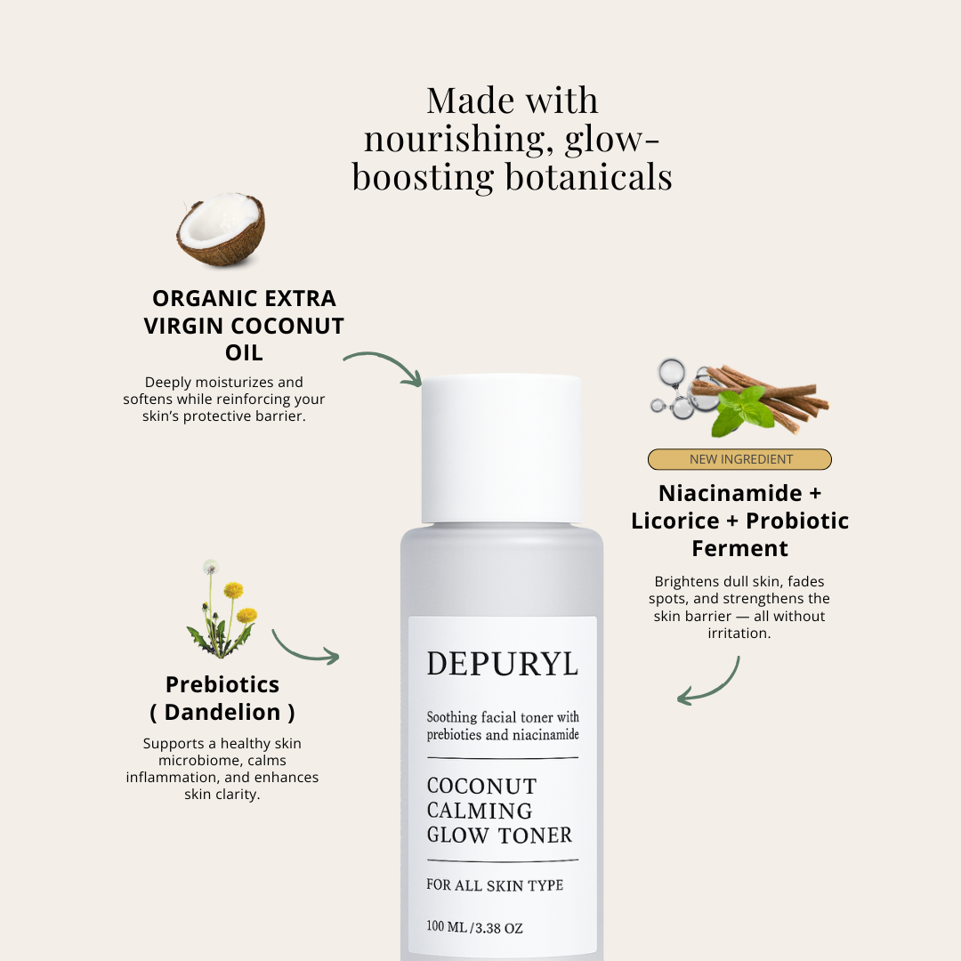 COCONUT GLOW PREP DUO [ Cleanser + Toner ] [FREE MINI SERUM 5ML] [ FREE SHIPPING ]