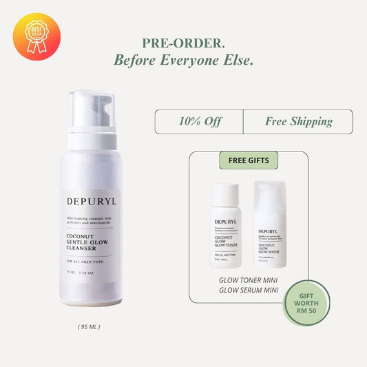 [PRE-ORDER] COCONUT GENTLE GLOW CLEANSER (95ML) 10% OFF + FREE GLOW MINI DUO