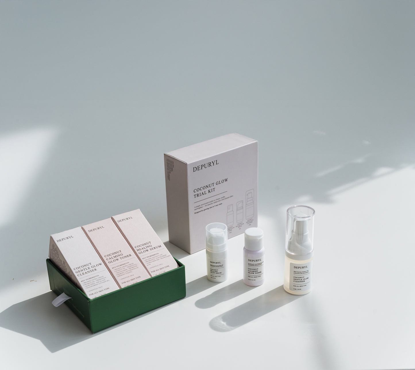 Coconut GLOW Trial Set [ Cleanser , Toner , Serum ]