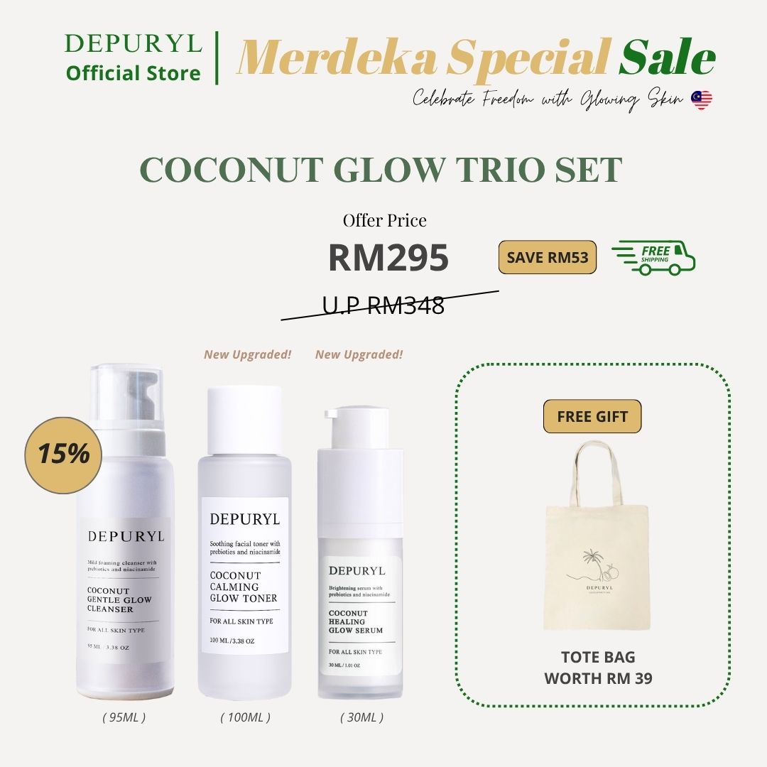 [FREE TOTE BAG] COCONUT GLOW TRIO SET